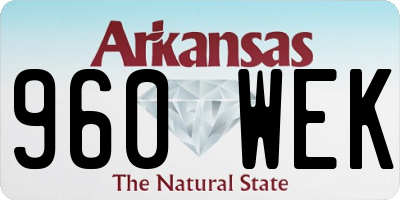 AR license plate 960WEK