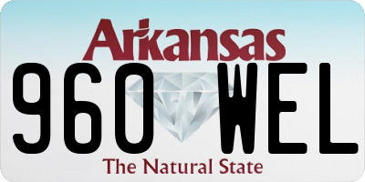 AR license plate 960WEL
