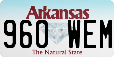 AR license plate 960WEM