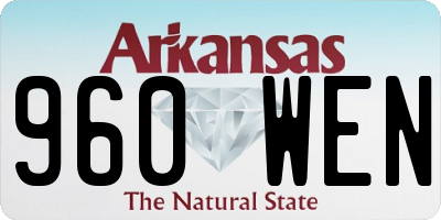 AR license plate 960WEN