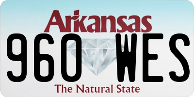 AR license plate 960WES