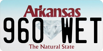 AR license plate 960WET