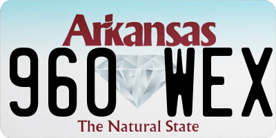 AR license plate 960WEX