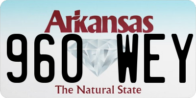 AR license plate 960WEY