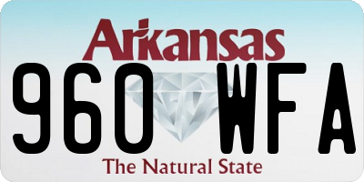 AR license plate 960WFA