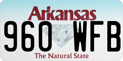 AR license plate 960WFB