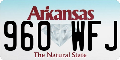 AR license plate 960WFJ