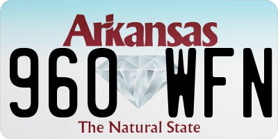AR license plate 960WFN
