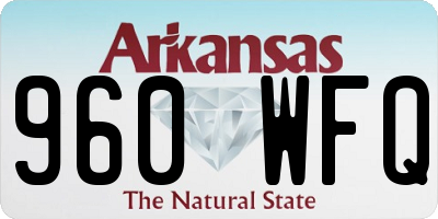 AR license plate 960WFQ