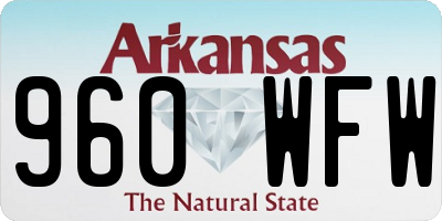 AR license plate 960WFW