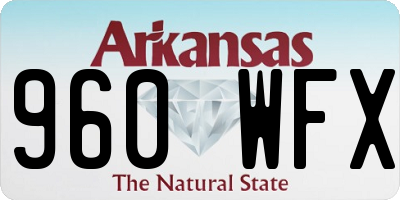 AR license plate 960WFX