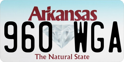 AR license plate 960WGA