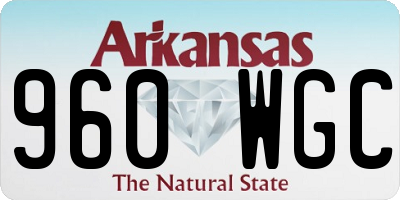 AR license plate 960WGC