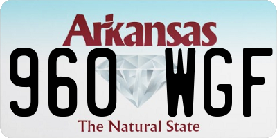 AR license plate 960WGF