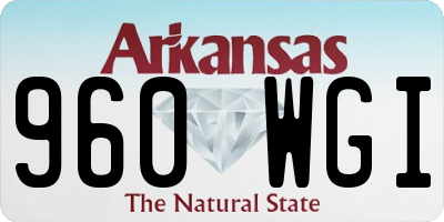 AR license plate 960WGI