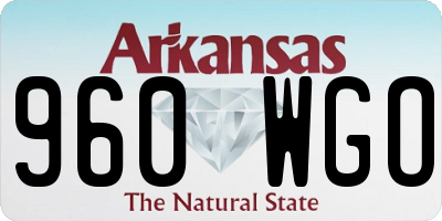 AR license plate 960WGO