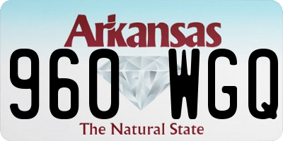 AR license plate 960WGQ