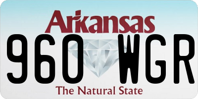 AR license plate 960WGR