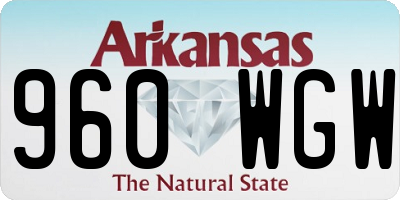 AR license plate 960WGW
