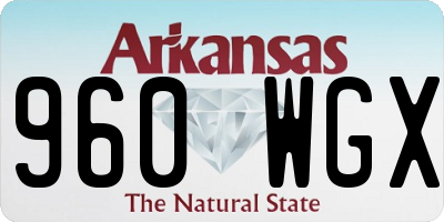 AR license plate 960WGX