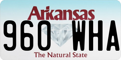 AR license plate 960WHA