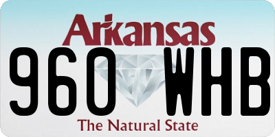 AR license plate 960WHB