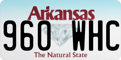 AR license plate 960WHC