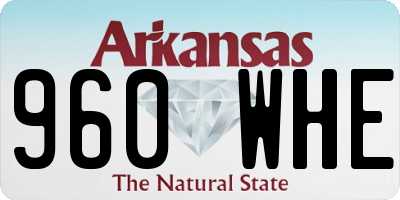 AR license plate 960WHE