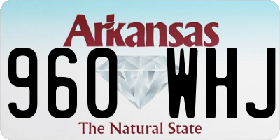 AR license plate 960WHJ