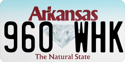 AR license plate 960WHK