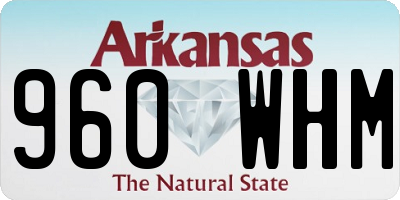 AR license plate 960WHM