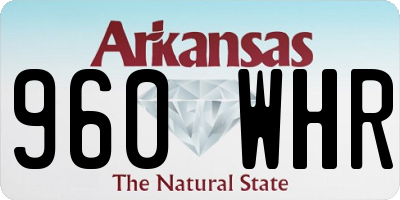 AR license plate 960WHR
