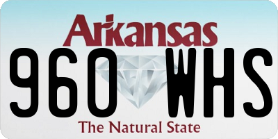 AR license plate 960WHS