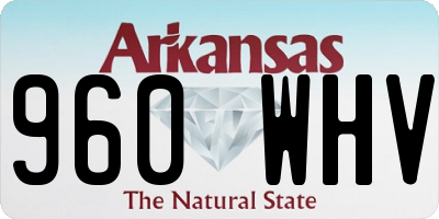 AR license plate 960WHV