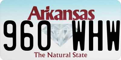 AR license plate 960WHW