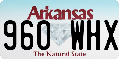 AR license plate 960WHX