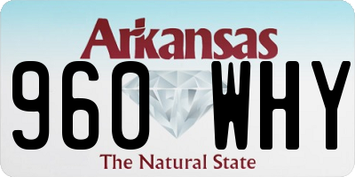 AR license plate 960WHY