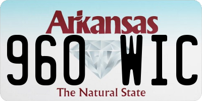 AR license plate 960WIC