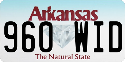 AR license plate 960WID