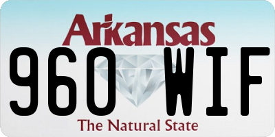 AR license plate 960WIF