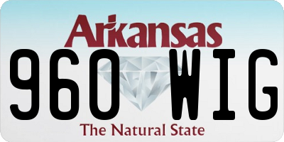 AR license plate 960WIG