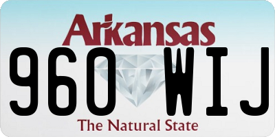 AR license plate 960WIJ