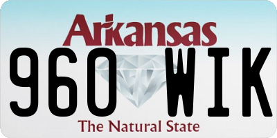 AR license plate 960WIK