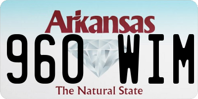 AR license plate 960WIM