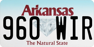 AR license plate 960WIR