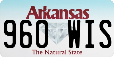 AR license plate 960WIS