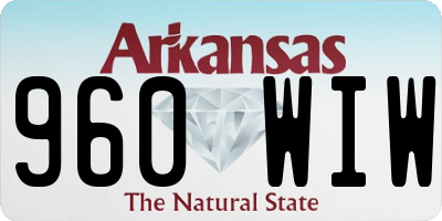 AR license plate 960WIW