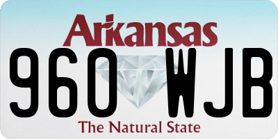 AR license plate 960WJB