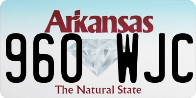 AR license plate 960WJC