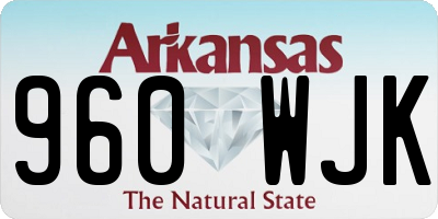 AR license plate 960WJK